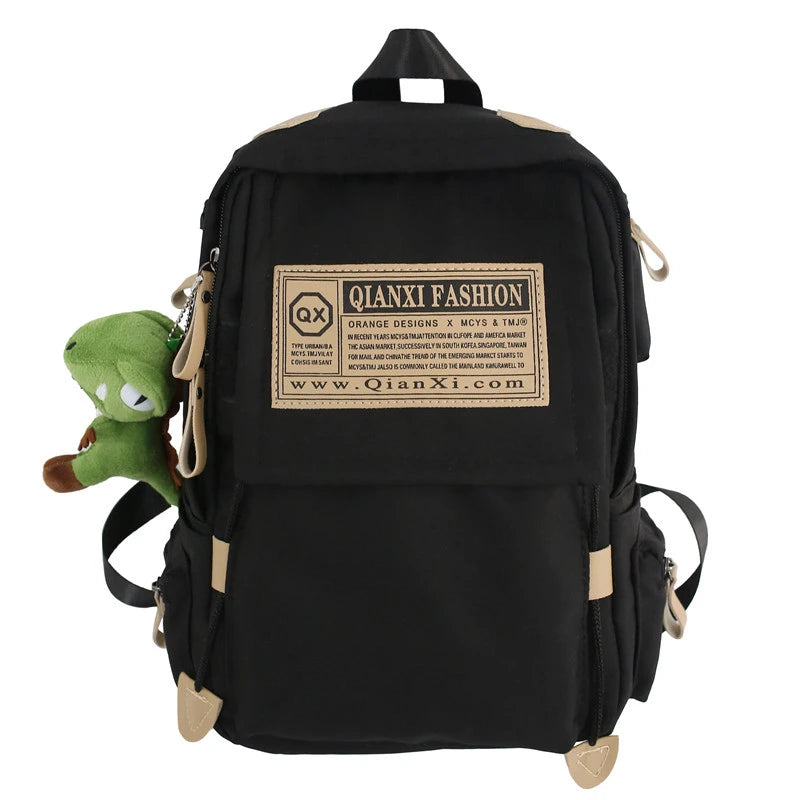 418 School Bag Student Casual Niche Backpack Simple Large Capacity Travel Backpack