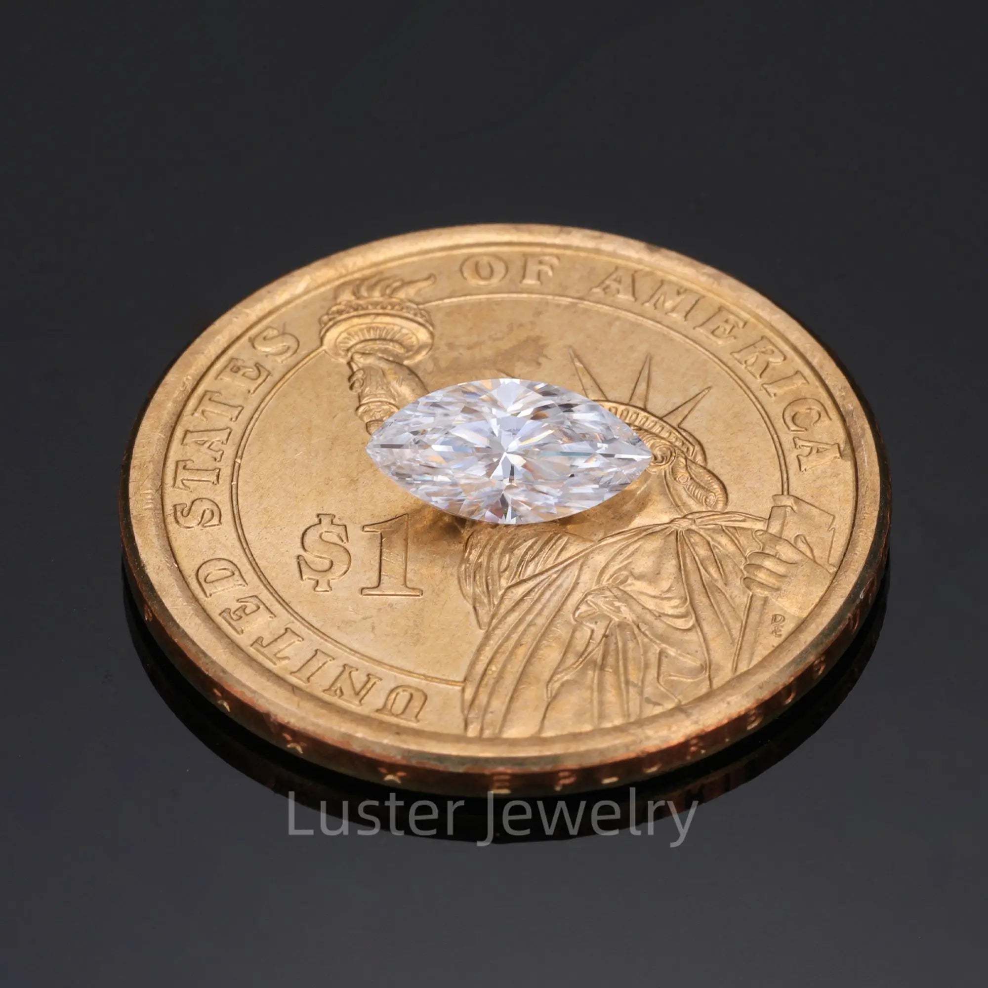 Luster Jewelry Wholesale Variety Inventory Colorless White VVS Synthetic Marquise Cut Moissanite for Ring Making