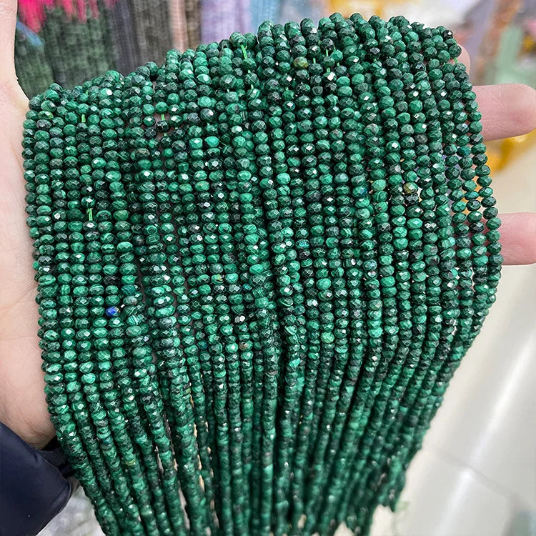 Wholesale 3*4mm Semi-precious Natural Garnet Faceted Abacus Shaped Loose Spacer Bead for Jewelry Making