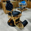 Good Quality synthetic Leather Barber Chair Black and Gold Barber Chairs for Barbershop