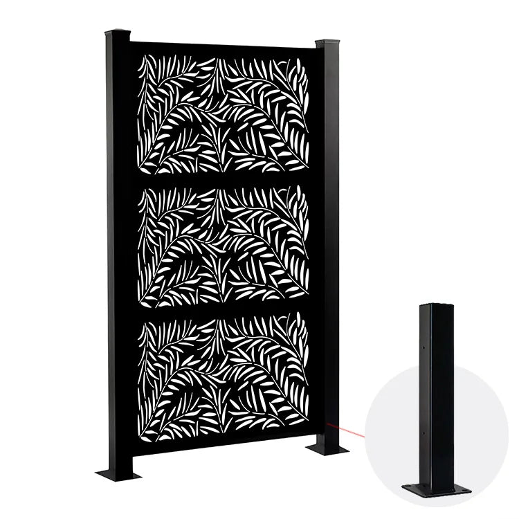 Laser Cut Metal Fence Villa Garden Privacy Fence Panel Powder Coated Laser Cut Metal Aluminum Fence