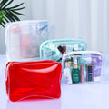 Transparent PVC Cosmetic Bag Waterproof Toiletry Case Multifunctional Business Trip Makeup Storage Custom Logo Zipper Bag