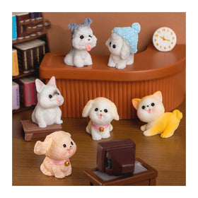 Custom Miniature Pet Dog Resin Crafts Statue Mini Dog Figurines Resin Puppy Toys Ornaments Decoration Accessories Garden Decor
