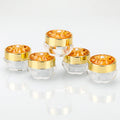 Light Luxury Golden Small 5g Double Wall Acrylic Cosmetic Jar Skin Care Product Trial Packaging Container Cream Jar