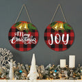 Wholesale Merry Christmas Round Wooden Sign Believe Hanging Wood Plaque Christmas Gift