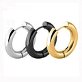 18K Gold Plated Stainless Steel Geometric Minimalist Trendy 4mm 5mm Unisex Hoop Earrings Micro Insert CN/GUA Huggie Cartilage