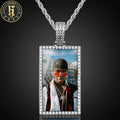 Spot Delivery Hip Hop Jewelry 25mm Copper Iced Out Zircon Diamond Custom Memory Luxury Square Photo Pendant