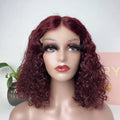 Raw Vietnamese Deep Curly Wigs Human Hair Short Closure Wig Human Hair Bob 5*5 Lace Front Short Virgin Hair Wig