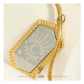 Carline Fashion Jewelry Snake Bone Design Pendant Necklace Stainless Steel Trendy Eye Light Design Necklace Custom for Women