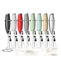 Wholesale Automatic Foam Handheld Stainless Steel Black Cordless Milk Frother Coffee Mixer Blender Custom Logo