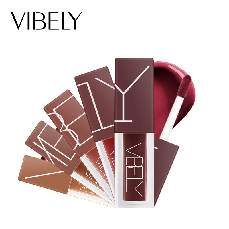 Wholesale Matte Liquid Lipstick Base Bulk square Lipgloss Tube Lipstick Packaging Box Private Label Permanent Lip Gloss