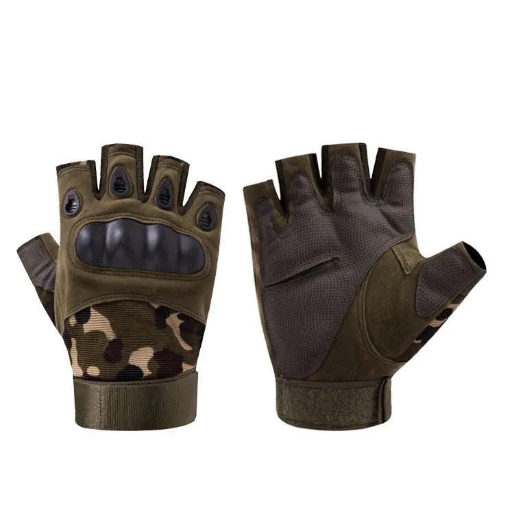 Hard Knuckle Fingerless Half Finger Climbing Outdoor Sport Workout Hunting Outdoor Gloves