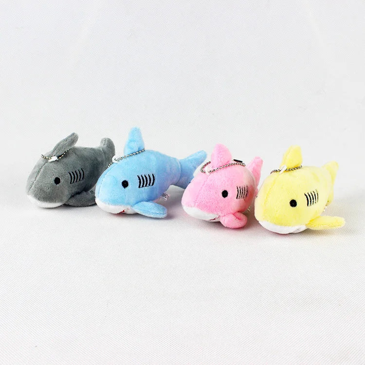 Cute Plush Toy Mini Shark Doll Key Chain Backpack Pendant Custom Stuffed Animal Plush Keychain