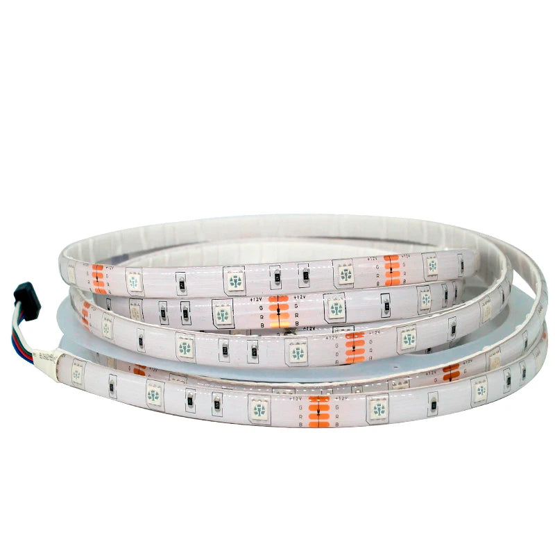 Hot Sales SMD5050 30LEDs/m 5M RGB 12V DC IP65 Waterproof Flexible PCB Dimmable CRI75 Remote Control Light Strings