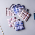 High Quality Square Scarf Mens Soft Hanky Striped Printed 100% Cotton Handkerchiefs for Men 38x38cm Woven Custom Logo OEM/ODM