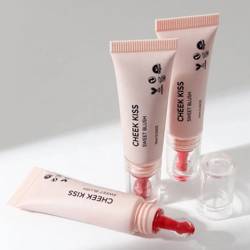 Wholesale Cosmetics 5 Colors Natural Herbal Long Lasting Waterproof Vegan Liquid Blusher Makeup Very Pigmented Private Label