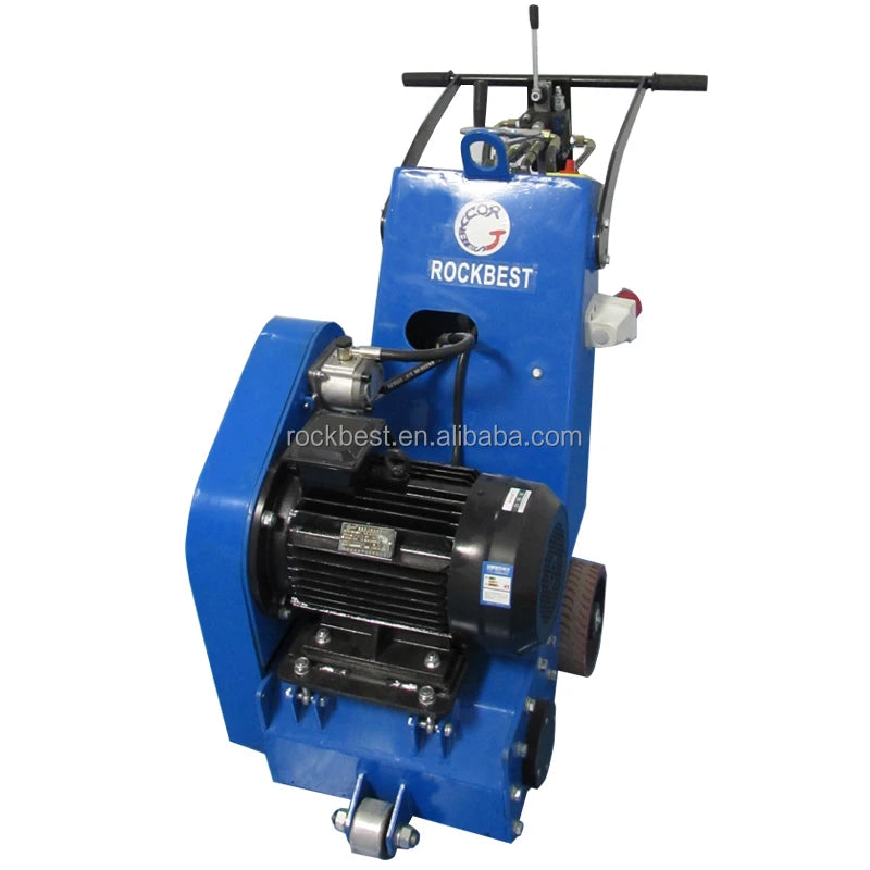 ROCKBEST Epoxy Concrete Floor Surface Scarifier Electric Motor 380V 7.5kW Fully Hydraulic System PLC Controlled Scarifying