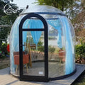 Glamping Winter Geodesic PC Dome Interior Curtains Transparent