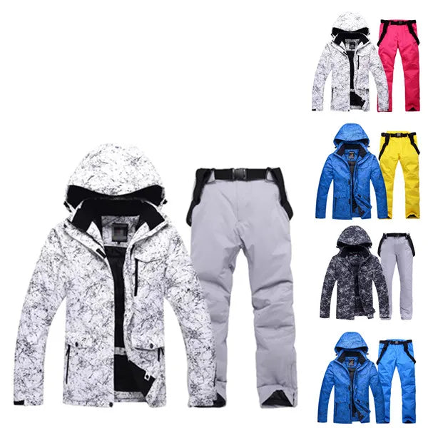 Breathable Windproof Waterproof Outdoor Thick Warm Winter Cold Couple Skiing Jacket Ski Pants Ski Suits