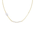 Popular 925 Silver Jewelry New Arrival 18k Gold Vermeil Freshwater Pearl Chain Necklace for Women