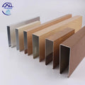 China Building Materials Linear Pipe U Shaped Aluminum Baffle Ceiling Aluminium Linear Ceiling