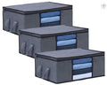 9.5 Gallon 3 Pack Medium Clothes Storage Bag Organizer With Reinforced Handle Thick Fabric