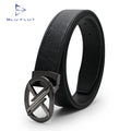 Blu Flut Alloy Buckle Leather Men Smooth Buckle Belts Leather for Man Custom Belt