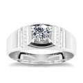 Messi Jewelry Rings Wedding Jewellery 18k White Gold Jewelry Party Gift  Simple Men Moissanite Ring