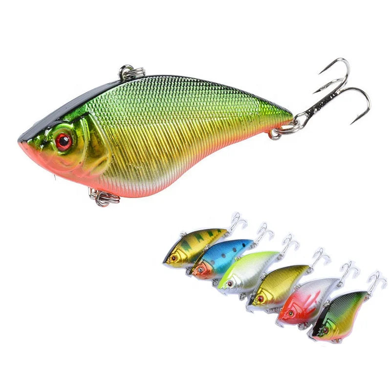 MISTER LURE 15.8g Sinking Plastic VIB Hard Bait 3D Printed 3D Eyes with Hook Freshwater Fishing Lure