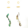 Diy Garden Bamboo Wind Chimes Handmade Capiz Waterfall Agate Slice Wind Chime for Outdoor