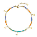 Wholesale rainbow Stone Bracelet Star Dangle Charm Bracelets for Women