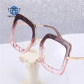 Teenyoun Eyewear Resin Nose Pad Shades Blue Light Blocking Spectacles Oversized Square Frame Eyeglasses Frames for Women Ladies