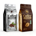 Cheap Coffee Bean Packing Pouch Custom Packaging Luxury Coffee Recycled Flat Bottom Bag with One Way Coffee Valve