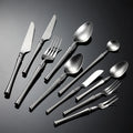 Canton Tower Handle Royal Matte Slim Cutlery Stainless Steel 18/10 Wedding Matte Cutlery Set Cutlery Matte Restaurant Hotel