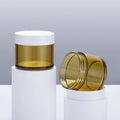 Custom 100g Double Wall Acrylic Cosmetic Cream Jars with Screw Top Cap for Skin Care and Eye Cream Packaging