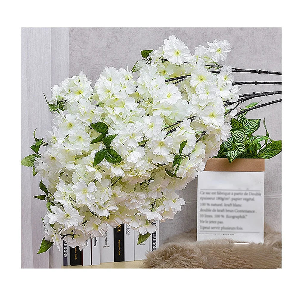 Pink Artificial Cherry Blossom Sakura Outdoor Indoor Artificial Flower for Wedding Table Centerpieces Backdrop Decoration