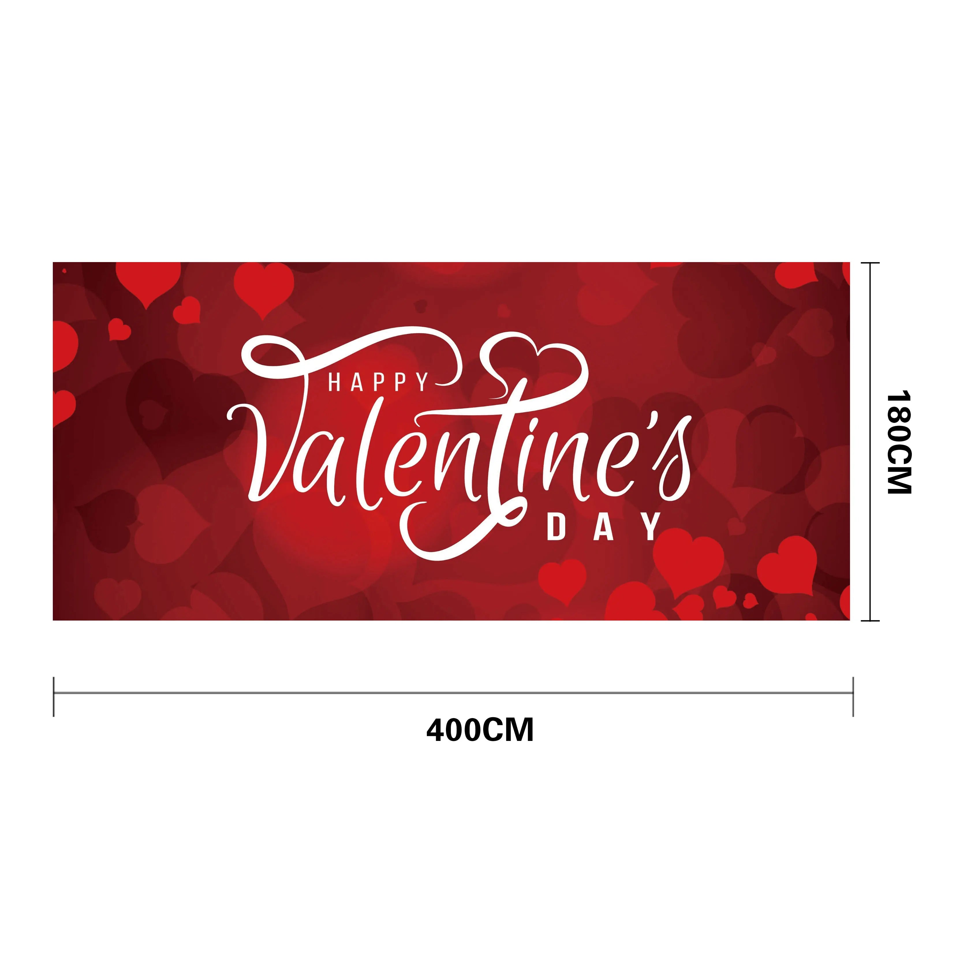 Custom Hanging Happy Valentine's Day 4mX1.8m Double Garage Door Wall Banner