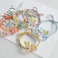 Hot Selling Rabbit Hair Circle Korean Style Cute Hair Ties Cartoon Jelly Beads Hair Accessories