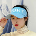 Hot Selling Solid Color Outdoor Unisex Empty Top Hat Sun Visor Cap for Women