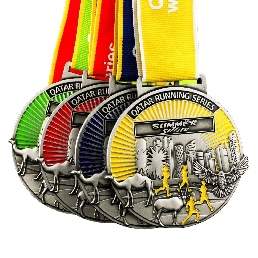 Manufacturer Wholesale Custom Race Blank Zinc Alloy 3D Gold Award Marathon Running Custom Medal