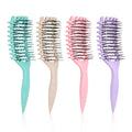 3 in 1 Curl Define Styling Brush Hollow Out Detangling Hair Brush Tangled Hair Comb Shaping Defining Curls Barber Styling Tools