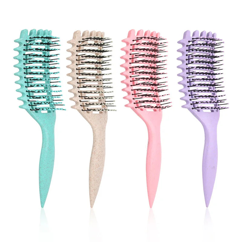 3 in 1 Curl Define Styling Brush Hollow Out Detangling Hair Brush Tangled Hair Comb Shaping Defining Curls Barber Styling Tools