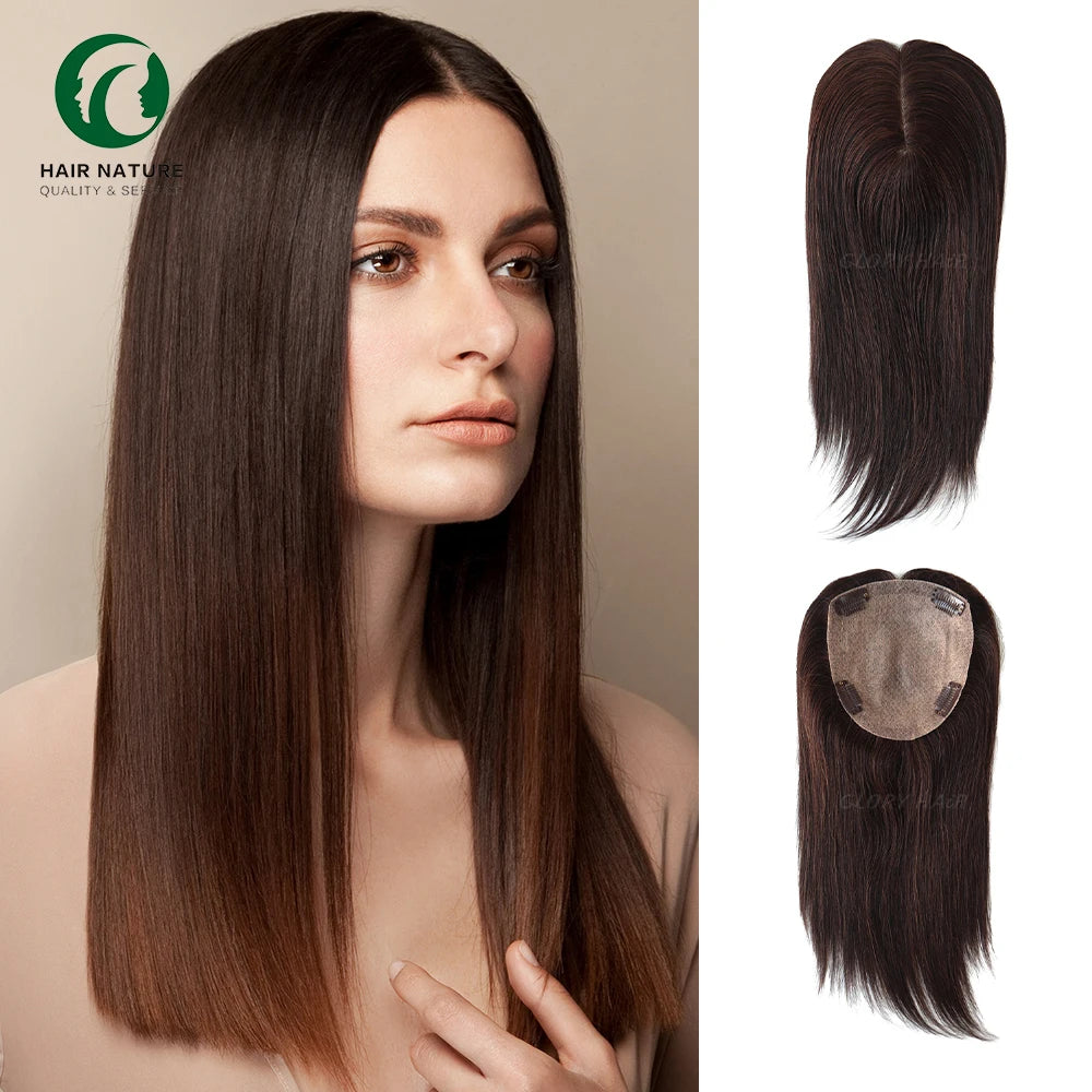 TP32 34 33 35 - 14" 16" Chinese Cuticle Remy Human Hair Toppers Silk Base Women Toupee