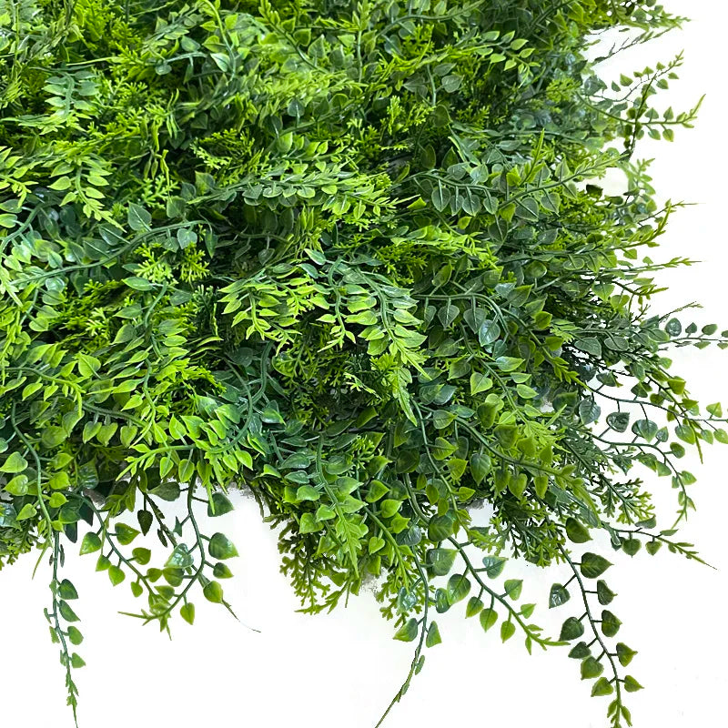 Artificial Fern Wall Panel Faux Boxwood Hedge Greenery Backdrop Fern Wall Panels for Outdoor Indoor