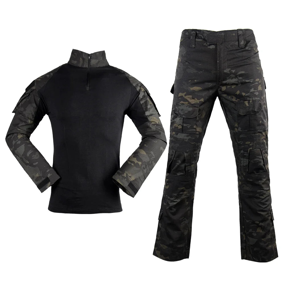 Black CP Camouflage Combat Tactical Suits and Uniforms