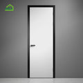 Modern Minimalist Frameless Wood Door for Interior Home Use Concealed Invisible Design for Dining Workshop Bedroom Secret Room