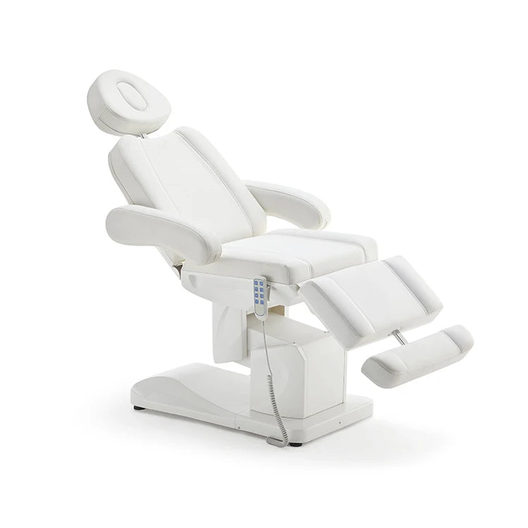 2025 New Arrival Wholesale Salon Furniture Electric Massage Table Facial Cosmetic White Spa Bed With Led Lighting