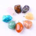 DIY 12Colors Birthstone Natural Stone Pendant Necklace Druzy Quartz Gem Stone Crystal HZ Charm Necklace Women Jewelry