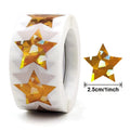500PCS/Roll 1.5 Inch Wholesale Adhesive Yellow Star  Thank You Stickers Packs for Holiday Celebration Gift Decoration