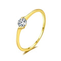 CZCITY Vintage Diamond Zircon Ring Tension Set Gold Jewelry 925 Sterling Silver Engagement Wedding Simple Ring for Women
